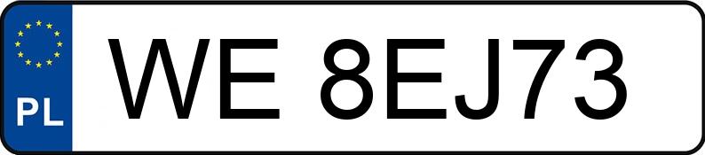 Numer rejestracyjny WE 8EJ73 posiada PORSCHE CAYENNE E-HYBRID - WE8EJ73