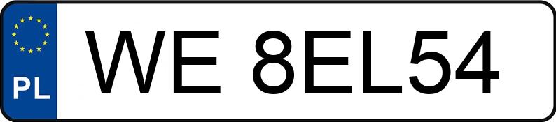 Numer rejestracyjny WE 8EL54 posiada SKODA OCTAVIA - WE8EL54