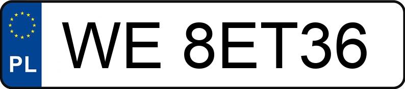 Numer rejestracyjny WE 8ET36 posiada RENAULT MASTER - WE8ET36