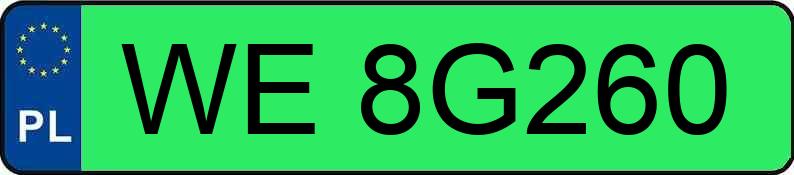 Numer rejestracyjny WE 8G260 posiada FORD MUSTANG MACH-E - WE8G260