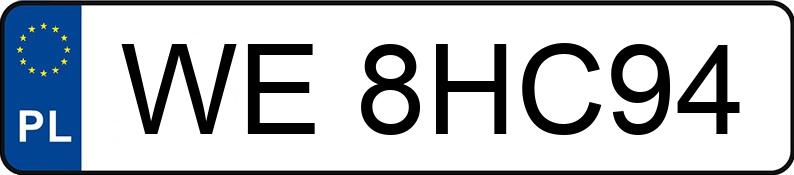 Numer rejestracyjny WE 8HC94 posiada DODGE CHARGER - WE8HC94 Numer rejestracyjny WE 8HC94 posiada DODGE CHARGER - WE8HC94