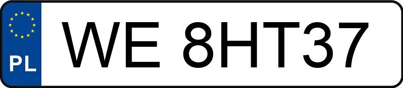 Numer rejestracyjny WE 8HT37 posiada KIA CEED - WE8HT37