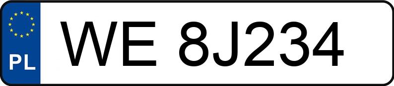 Numer rejestracyjny WE 8J234 posiada FIAT DUCATO 250 - WE8J234