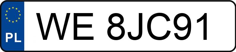 Numer rejestracyjny WE 8JC91 posiada FORD FOCUS - WE8JC91