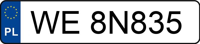 Numer rejestracyjny WE 8N835 posiada AUDI A4 LIMOUSINE - WE8N835