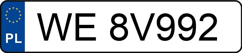 Numer rejestracyjny WE 8V992 posiada VOLKSWAGEN GOLF - WE8V992
