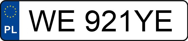 Numer rejestracyjny WE 921YE posiada AUDI A6 - WE921YE
