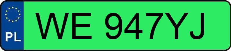 Numer rejestracyjny WE 947YJ posiada NISSAN NISSAN LEAF 62KWH - WE947YJ