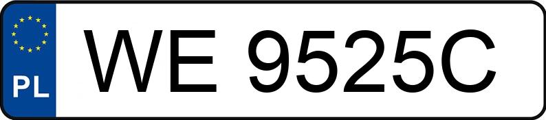Numer rejestracyjny WE 9525C posiada MITSUBISHI Sigma Sigma 3.0 Kat. - WE9525C