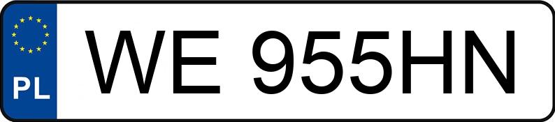 Numer rejestracyjny WE 955HN posiada MITSUBISHI OUTLANDER - WE955HN