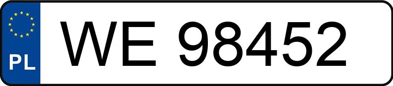 Numer rejestracyjny WE 98452 posiada VOLVO V40 1.8 MR`96 E3 V40 1.8 MR`96 E3 - WE98452