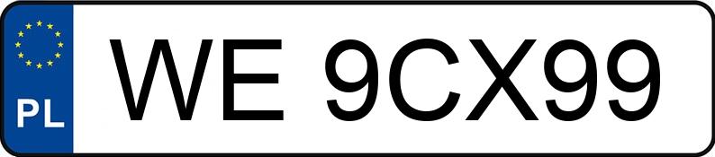 Numer rejestracyjny WE 9CX99 posiada LAMBORGHINI HURACAN - WE9CX99