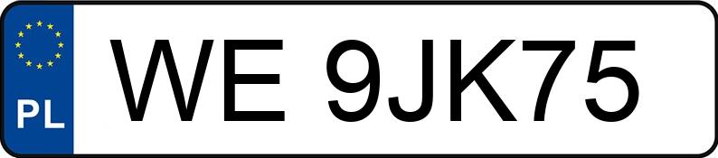 Numer rejestracyjny WE 9JK75 posiada BMW 318I - WE9JK75