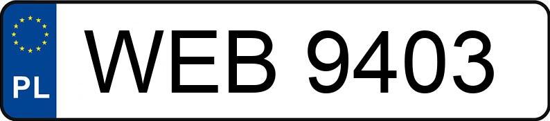 Numer rejestracyjny WEB 9403 posiada DAEWOO LANOS 1.5 KAT - WEB9403