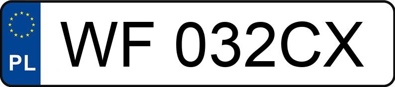 Le numéro d’enregistrement WF 032CX a HONDA Civic 1.5 MR`17 E6 Prestige Aut. - WF032CX