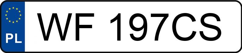 Numer rejestracyjny WF 197CS posiada TOYOTA COROLLA - WF197CS Numer rejestracyjny WF 197CS posiada TOYOTA COROLLA - WF197CS