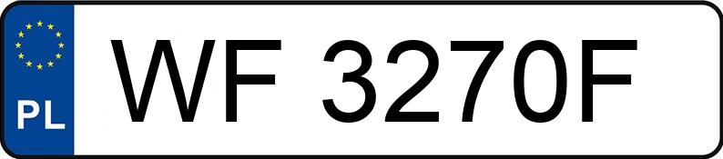 Numer rejestracyjny WF 3270F posiada RENAULT MEGANE SCENIC - WF3270F