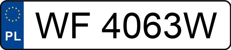 Numer rejestracyjny WF 4063W posiada RENAULT MEGANE SCENIC - WF4063W