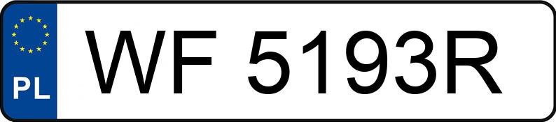 Numer rejestracyjny WF 5193R posiada SKODA FABIA - WF5193R