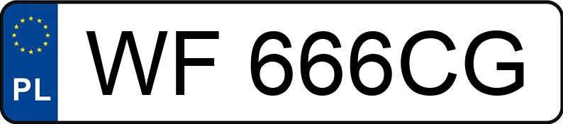 Numer rejestracyjny WF 666CG posiada FORD FOCUS - WF666CG