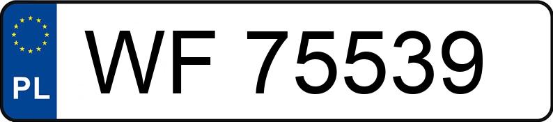 Numer rejestracyjny WF 75539 posiada HONDA CIVIC 5D - WF75539