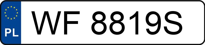 Numer rejestracyjny WF 8819S posiada AUDI TT 1.8 COUPE - WF8819S