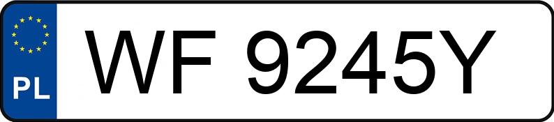 Numer rejestracyjny WF 9245Y posiada MAZDA 3 - WF9245Y