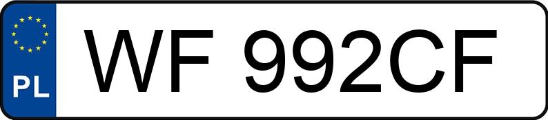 Numer rejestracyjny WF 992CF posiada FORD FOCUS - WF992CF