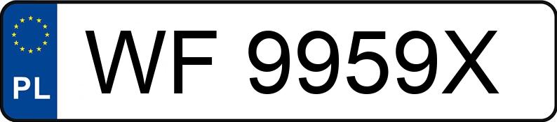 Numer rejestracyjny WF 9959X posiada DACIA DUSTER - WF9959X