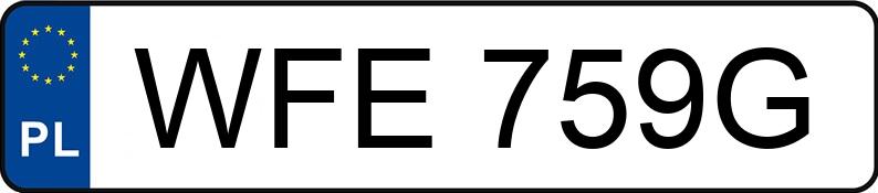 Numer rejestracyjny WFE 759G posiada OPEL  - WFE759G