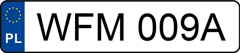 Numer rejestracyjny WFM 009A posiada PEUGEOT 306 1.4 MR`97 XN - WFM009A Numer rejestracyjny WFM 009A posiada PEUGEOT 306 1.4 MR`97 XN - WFM009A