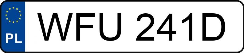 Numer rejestracyjny WFU 241D posiada VOLKSWAGEN TRANSPORTER - WFU241D