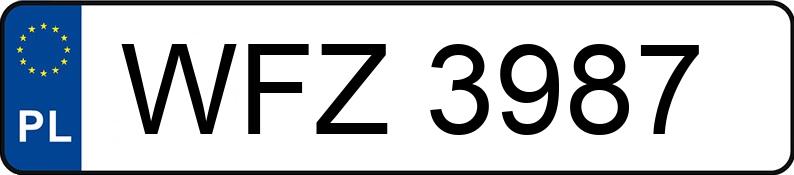 Numer rejestracyjny WFZ 3987 posiada Fiat 126p - WFZ3987