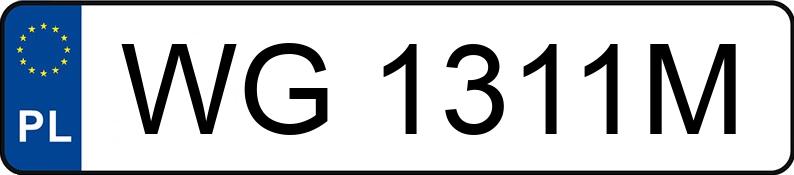 Numer rejestracyjny WG 1311M posiada BMW M4 - WG1311M