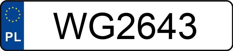 Numer rejestracyjny WG 2643 posiada MASSEY FERGUSON B60/4 - WG2643