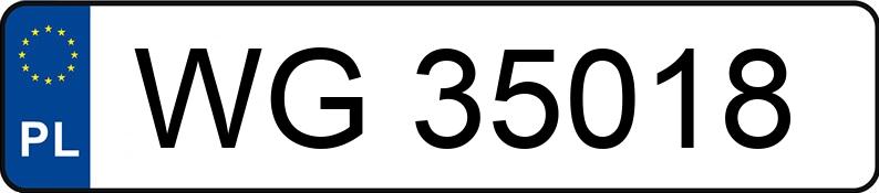 Numer rejestracyjny WG 35018 posiada VOLKSWAGEN VENTO 1,6 KAT - WG35018