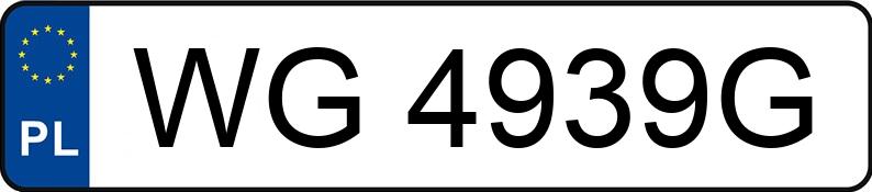 Numer rejestracyjny WG 4939G posiada BMW 316 Diesel MR`16 E6 F30 316 Diesel MR`16 E6 F30 - WG4939G