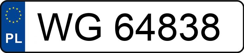 Numer rejestracyjny WG 64838 posiada TOYOTA COROLLA 1.4 KAT - WG64838