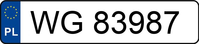 Numer rejestracyjny WG 83987 posiada VOLKSWAGEN PASSAT TDI - WG83987