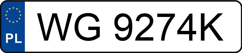 Numer rejestracyjny WG 9274K posiada CITROEN C5 - WG9274K