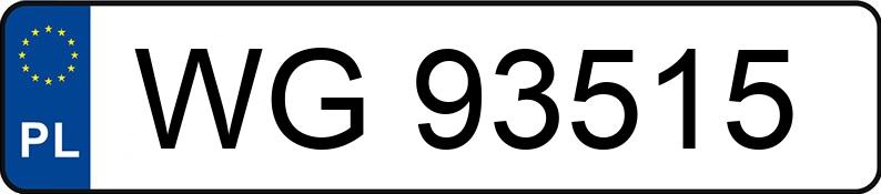 Numer rejestracyjny WG 93515 posiada HONDA Civic 1.6i MR`95 iES - WG93515 Numer rejestracyjny WG 93515 posiada HONDA Civic 1.6i MR`95 iES - WG93515