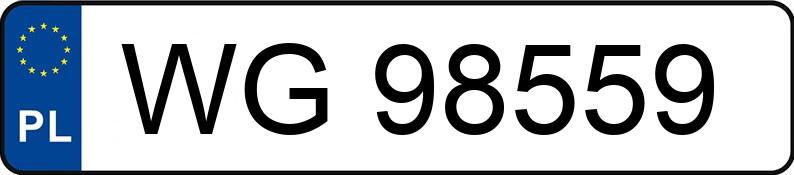 Numer rejestracyjny WG 98559 posiada LEXUS RX300 - WG98559