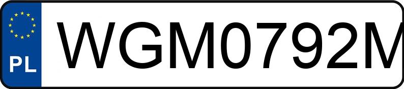 Numer rejestracyjny WGM 0792M posiada SKODA YETI - WGM0792M