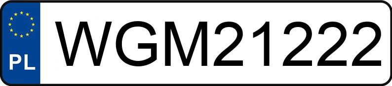 Numer rejestracyjny WGM 21222 posiada CHEVROLET (USA) Corvette 5.7 Kat. MR`00 E2 - WGM21222