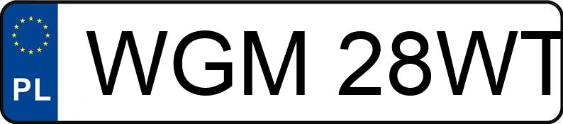 Numer rejestracyjny WGM 28WT posiada DAEWOO Espero 1.5 16V Kat. GLX - WGM28WT Numer rejestracyjny WGM 28WT posiada DAEWOO Espero 1.5 16V Kat. GLX - WGM28WT