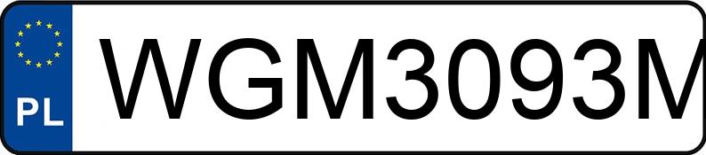 Numer rejestracyjny WGM 3093M posiada TOYOTA AURIS - WGM3093M