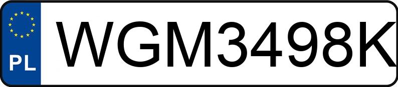 Numer rejestracyjny WGM 3498K posiada TOYOTA COROLLA - WGM3498K Numer rejestracyjny WGM 3498K posiada TOYOTA COROLLA - WGM3498K