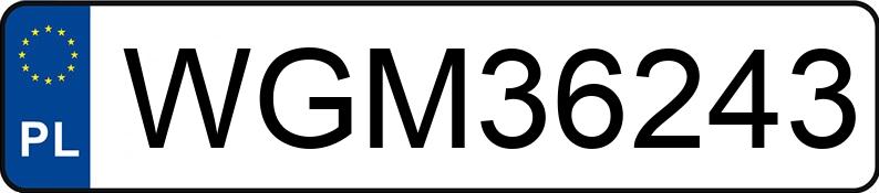 Numer rejestracyjny WGM 36243 posiada AUDI A4 2.0 Kat. MR`00 E3 8E A4 2.0 Kat. MR`00 E3 8E - WGM36243