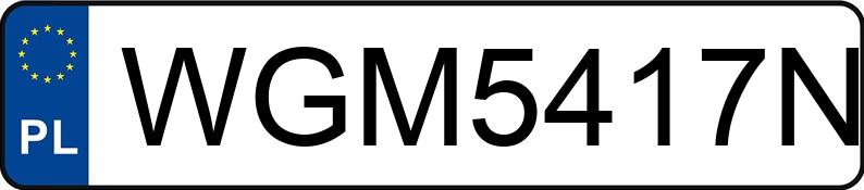 Numer rejestracyjny WGM 5417N posiada VOLKSWAGEN PASSAT - WGM5417N