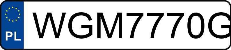 Numer rejestracyjny WGM 7770G posiada VOLKSWAGEN Golf VII 2.0 TSI MR`12 E6 GTI - WGM7770G